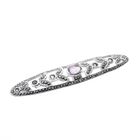 Image 5 of Silver brooch with purple zirconia stones