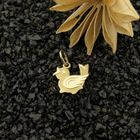 Image 2 of Gold pendant of a chirping bird