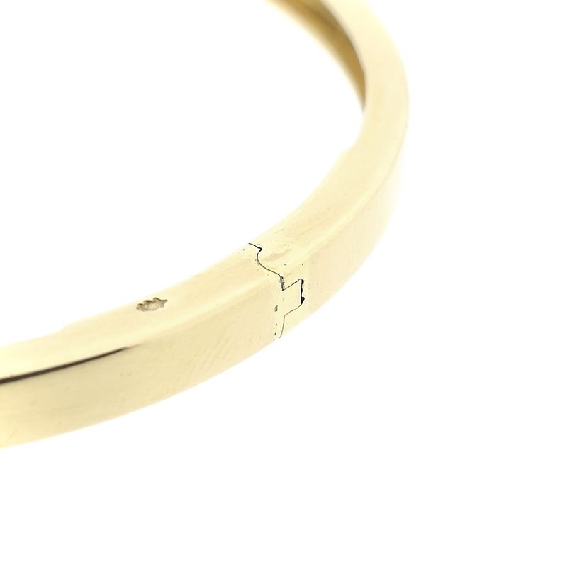 Image 4 of Gold smooth slave bracelet | Ø 61.3 mm
