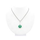 Image 6 of White gold pendant with jade and diamond | 0.025 ct.