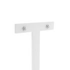 Image 3 of White gold solitaire stud earrings with diamond; 0.03 ct.