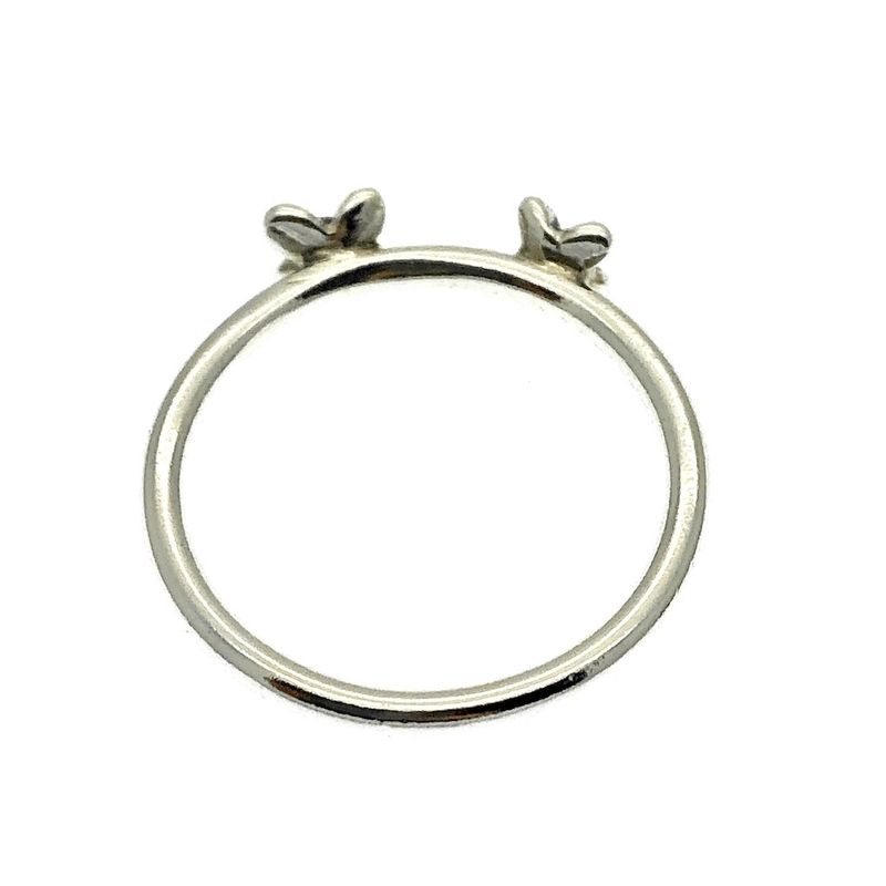 Image 3 of Silver ring with fancy studs | size 17.5