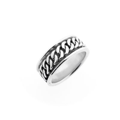 Image 1 of Silver wide men's ring