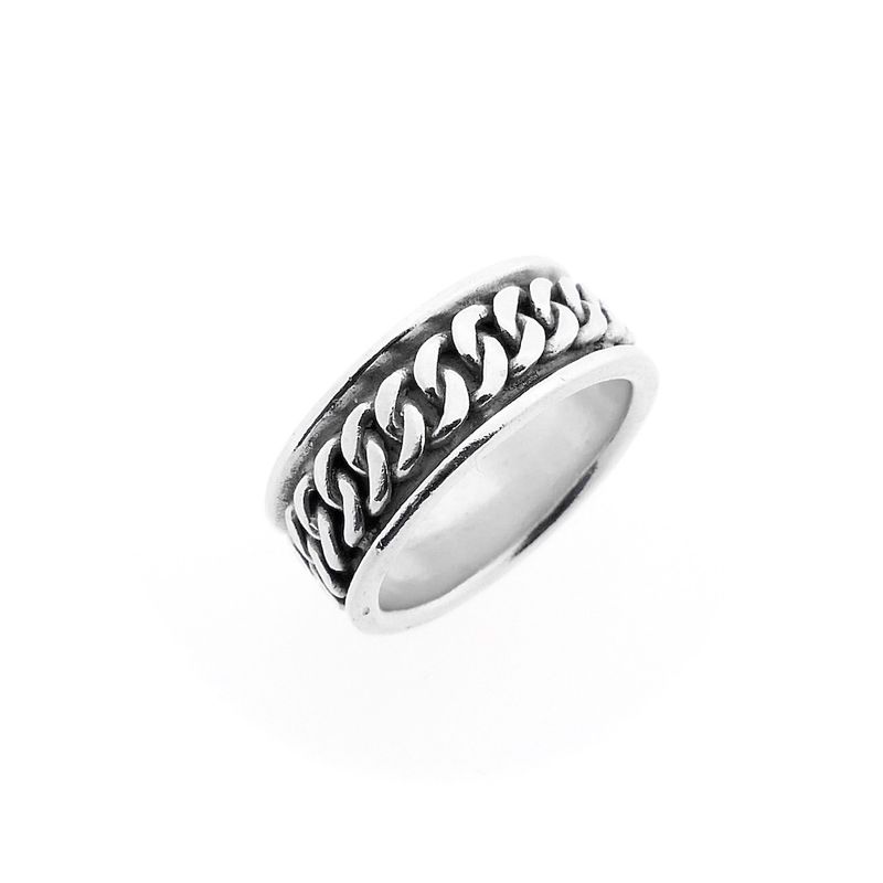 Image 1 of Silver wide men's ring