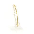 Image 1 of Gold flat gourmet link bracelet with 0.50 ct diamond.