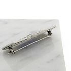 Image 10 of Platinum brooch with sapphire and diamond approx. 1.70 ct.