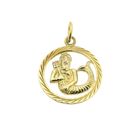 Image 1 of Gold zodiac sign pendant; Aquarius