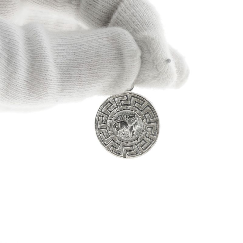Image 4 of Silver pendant charm; Greek Coin Taurus