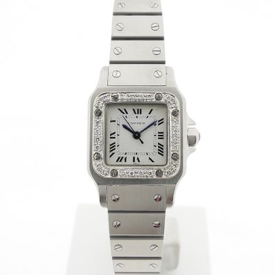 Image 1 of Cartier Santos Galbee; Automatic ladies watch with diamonds
