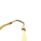 Image 8 of Gold faceted hoop earrings | Ø 14 mm