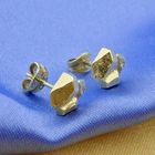 Image 2 of Gold stud earrings; Scandinavian design
