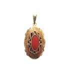 Image 1 of Vintage gold pendant with red coral