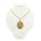 Image 3 of Antique Gold Pendant with Enamel Portrait and Diamonds