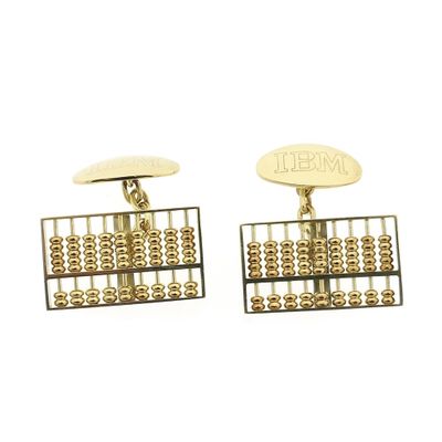 Image 1 of Gold cufflinks as an abacus.