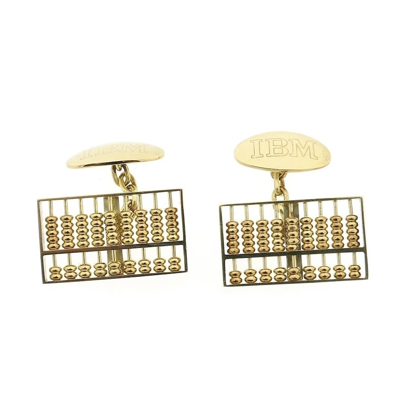 Image 1 of Gold cufflinks as an abacus.