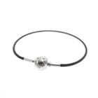 Image 1 of Pandora Essence bracelet; Silver; Black thong | 20 cm