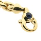 Afbeelding 5 van Gouden cardano schakelketting met saffier