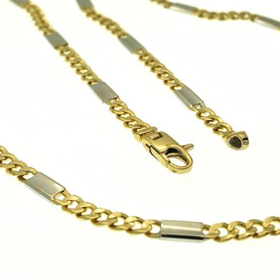 Image 2 of Two-tone gold gourmet link necklace | 44.5 cm