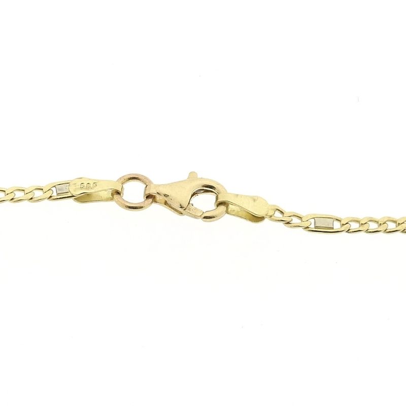 Image 5 of Two-tone gold Figaro link chain | 58.5 cm