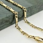 Image 9 of Gold closed Figaro link bracelet