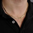 Image 10 of Solid gold gourmet link chain