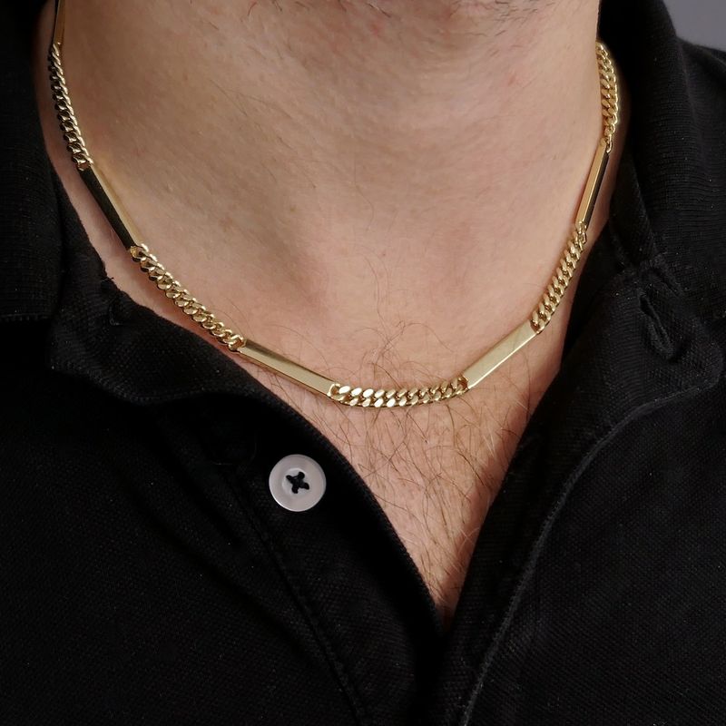 Image 10 of Solid gold gourmet link chain