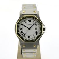 Cartier Santos Octagon Automatic 2966; 18k gold/steel watch