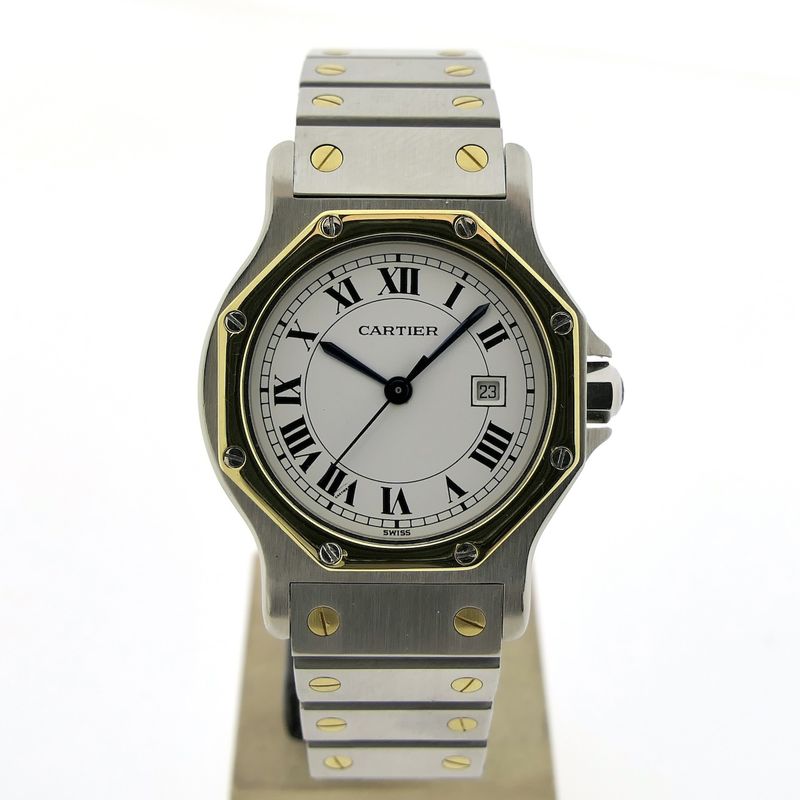 Image 1 of Cartier Santos Octagon Automatic 2966; 18k gold/steel watch