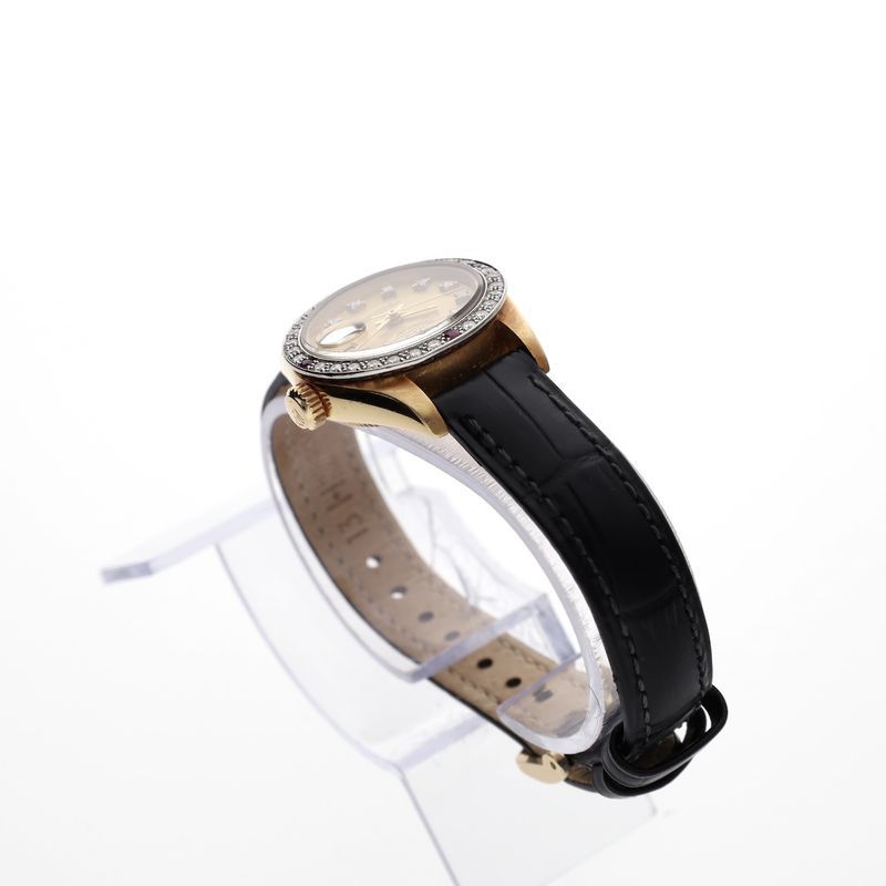 Image 9 of Rolex Datejust 26mm 69178; 18k gold women's watch with diamonds and rubies