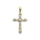 Image 1 of Gold pendant of a cross with zirconia
