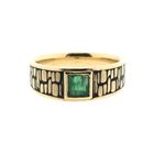 Image 7 of Gold ring with emerald