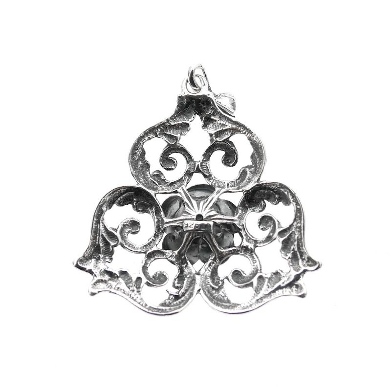 Image 4 of Antique silver floral pendant | Art Nouveau