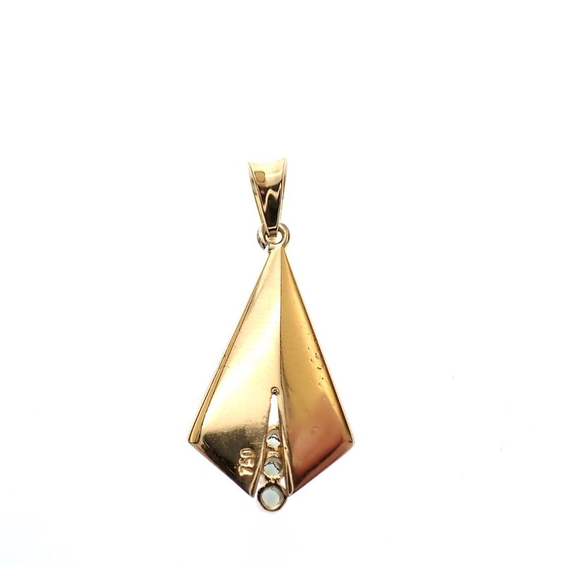Image 5 of Gold pendant with aquamarine