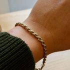 Image 11 of Gold Twisted Link Bracelet; 14 karat; 20.5 cm