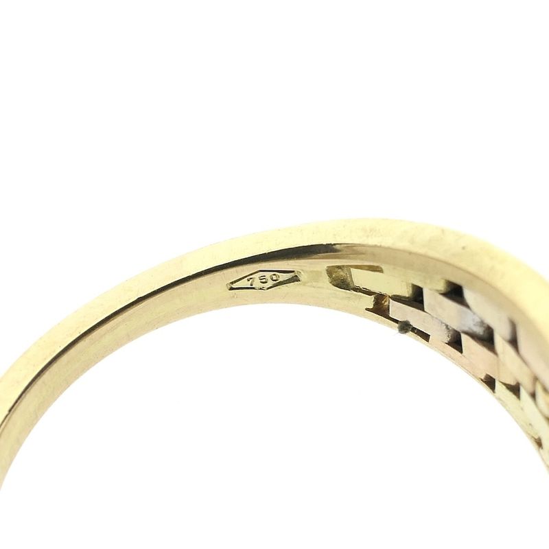 Image 8 of Tricolor gold interwoven ring