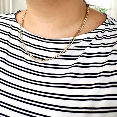 Image 2 of Two-tone gold fantasy link chain; Collinea