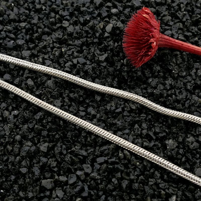 Image 2 of Silver snake link chain | 42 cm