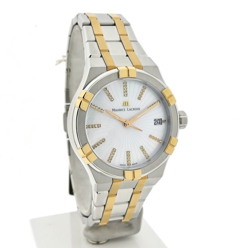Image 11 of Maurice Lacroix AIKON AI1106; Bi-Color Women's watch with mother-of-pearl dial