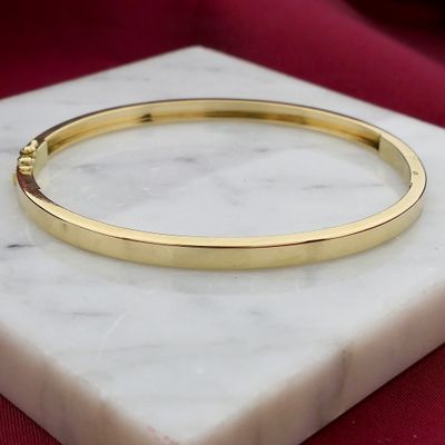Gold smooth slave bracelet | Ø 61.3 mm Image 2 of Gold smooth slave bracelet | Ø 61.3 mm