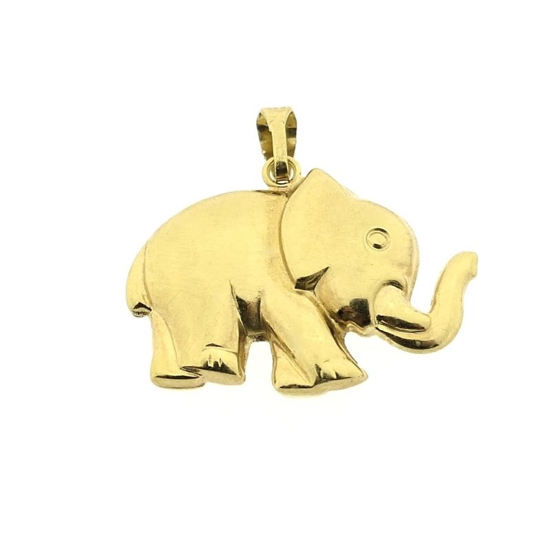 Image 3 of Gold elephant pendant