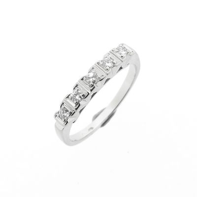 Image 1 of White gold ring with diamond | 0.15 ct.