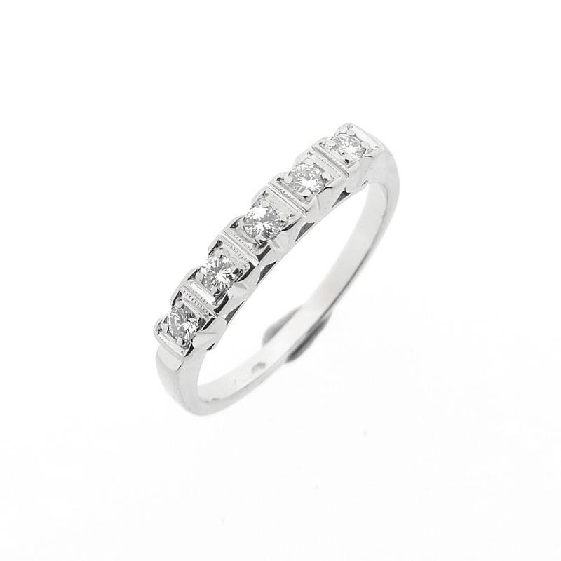 Image 1 of White gold ring with diamond | 0.15 ct.