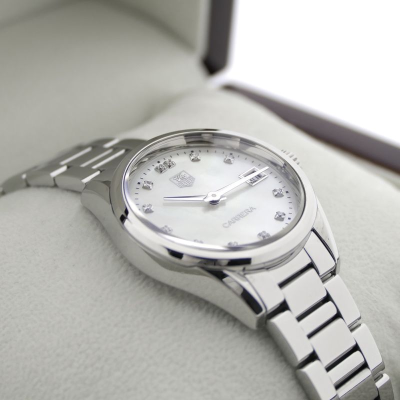 Image 11 of TAG Heuer Carrera 'Mother of Pearl' women's watch with diamonds