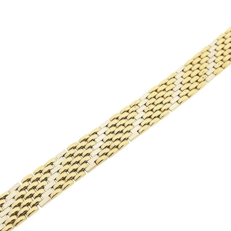 Image 10 of Vintage two-tone gold panther link bracelet