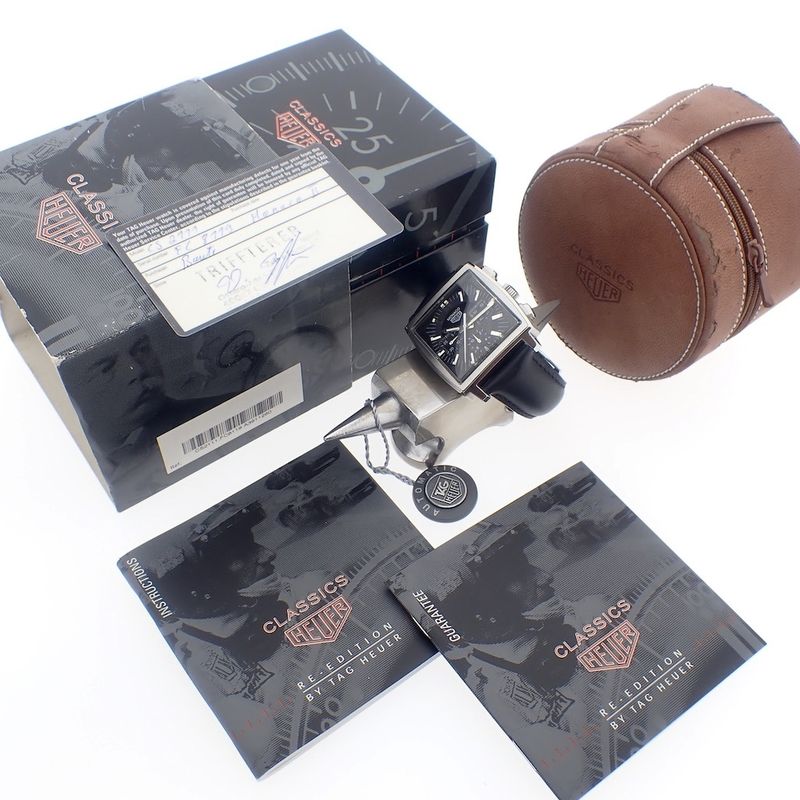 Image 3 of Heuer Monaco; Chronograph men's watch