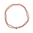 Image 10 of Vintage red coral beaded necklace with gold clasp | 96 cm