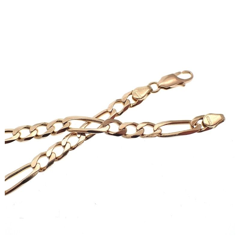 Image 4 of Gold Figaro link bracelet