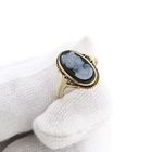 Image 8 of Yellow Gold Ring with Sardonyx Cameo; 14K; Size 15.5