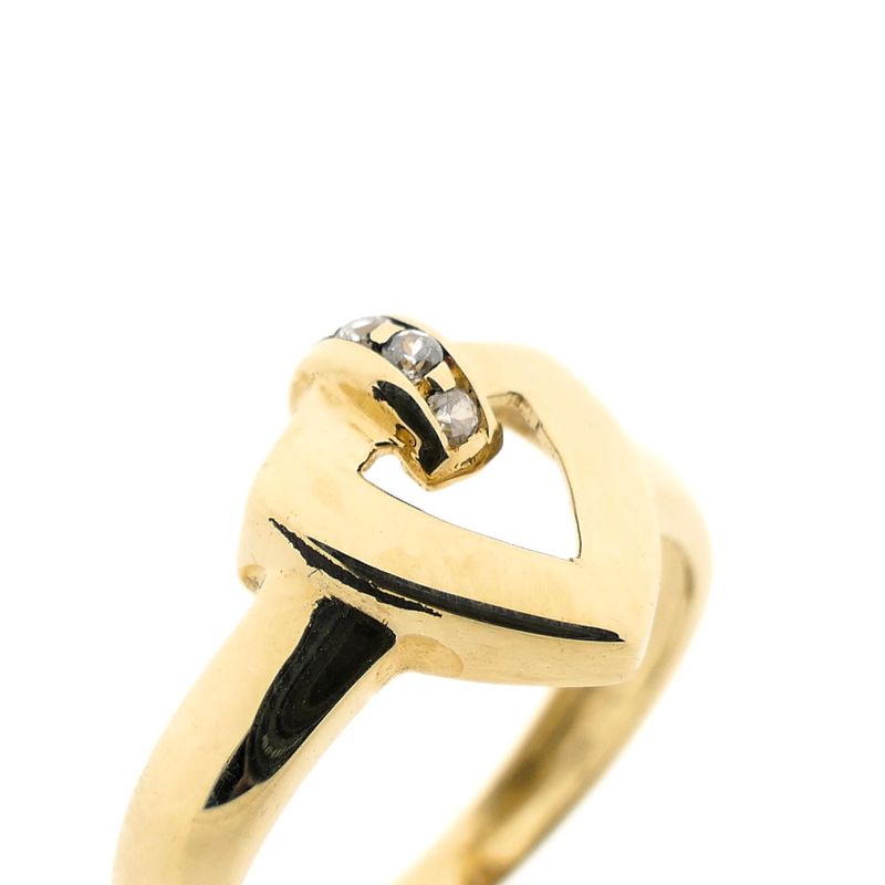 Image 5 of Gold ring with zirconia