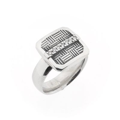 Image 1 of White Gold Ring with Diamonds; 0.07 ct.